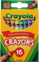 Crayola Assorted Color Crayons 16 pk New
