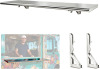 Sidasu 50" x 12'' Folding Concession Shelf, Stainless Steel Folding Shelf Drop Down Folding Shelves for Concession Window Food Truck Kitchen Garage, Space Saving Fold Down Design, 50Lbs Load New Shelf Pull $199