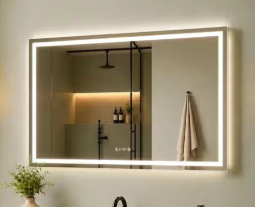 TaiMei Lucent 60 in. W x 36 in. H Rectangular Frameless LED Light Dimmable Anti-Fog Wall Bathroom Vanity Mirror New In Box $599