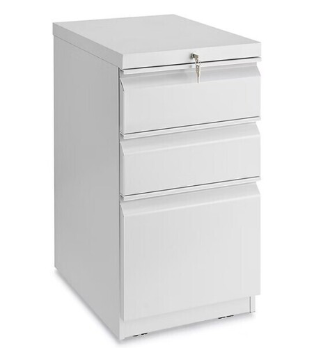 Uline Mobile Pedestal File - 3 Drawer, Light Gray New Shelf Pull $399