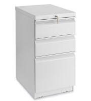 Uline Mobile Pedestal File - 3 Drawer, Light Gray New Shelf Pull $399