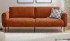 MINIMORE Modern Style 83.95'' Upholstered Sofa with Corduroy Fabric and Corner Chair in Curry 2 piece Set (2 Boxes) New in Box $999