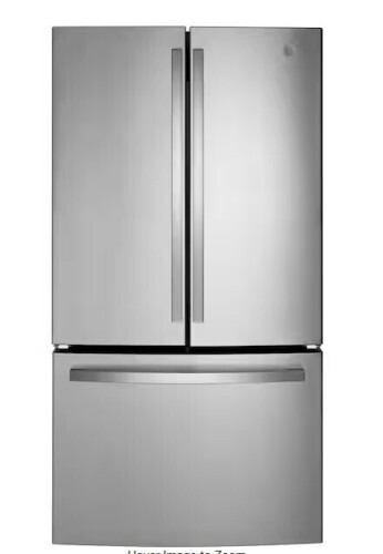 GE 27 cu. ft. French Door Refrigerator in Fingerprint resistant, stainless with Internal Dispenser, Energy Star New $2999