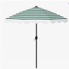 Arlmont & Co Wykisha 8ft Ruffle Beach Umbrella Upf 50+ Sun Protection Outdoor Patio Umbrella With 8 Fiberglass Ribs Rust-resistant Frame New in Box $299