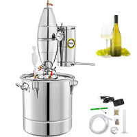 VEVOR Alcohol Still 18.5Gal/70L Alcohol Distiller with Ceramic Balls for Purer Wine Distillery Kit for Alcohol with Brewing Kit for DIY Whisky Wine Brandy New In Box $399