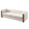 La Spezia Elena Beige Contemporary Velvet Sofa Couch, New in Box $1,299