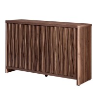 OAKHAM 60" Sideboard and Buffet, Storage Cabinet with Adjustable Shelf, Wave Pattern, Deep Walunt, New in Box $799