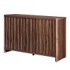 OAKHAM 60" Sideboard and Buffet, Storage Cabinet with Adjustable Shelf, Wave Pattern, Deep Walunt, New in Box $799