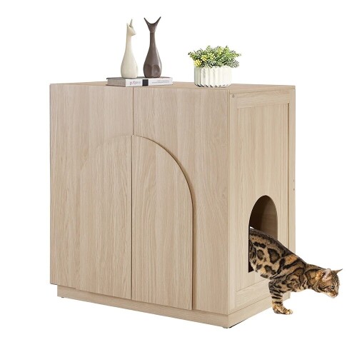 East Urban Home Tall Cat Litter Box Enclosure Furniture Style, New in Box $299