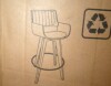 Corrigan Studio Modern Faux Leather Upholstered Swivel Stool, Beige, New in Box $699 - 2
