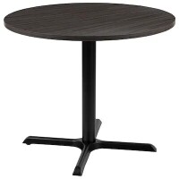 Flash Furniture 36" Round Multi-Purpose Conference Table, Rustic Gray, New in Box $399