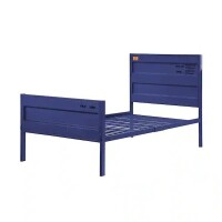 Acme Furniture Cargo Blue Metal Frame Full Platform Bed, New in Box $499