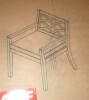 Birch Lane Eucalyptus Patio Dining Chair with Cushion, Natural Wood Frame, New in Box $599 - 2