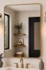 TaiMei 30 in. W x 36 in. H Rectangular Framed Wall Bathroom Vanity Mirror in Gold New In Box $399