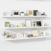Ebern Designs 48" Parece Wall-Mounted Floating Shelves for Bedroom, Living Room (Set of 3) New In Box $199