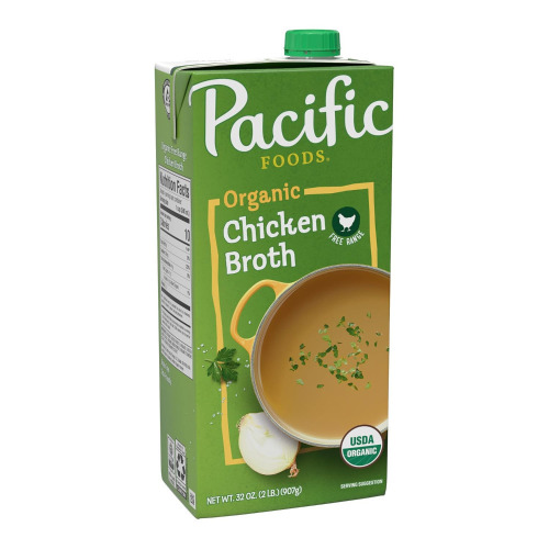 Pacific Foods Organic Chicken Broth, 32 oz New Best by 10/2027