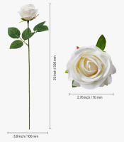 Primrue 120 Pcs White Roses Artificial Flowers Realistic Bouquet for Xmas Home Decor New In Box $99