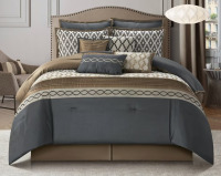 Nanshing 10pc King Caval Comforter Set Taupe New In Box $299