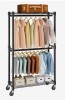 VEVOR Heavy Duty Clothes Rack, Double Hanging Rods Clothing Garment Rack with Bottom and Top Storage Tier, Rolling Clothing Rack for Hanging Clothes, 1'' Diameter Thicken Steel Tube Hold Up to 300Lbs New In Box $199