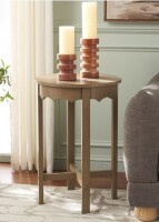 Safavieh Seraphina Round Accent Table - ACC5729B - Desert Brown New In Box $299