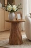 Ophelia & Co. Small Round Solid Wood End Table, Farmhouse Side Table for Living Room, Bedroom $299