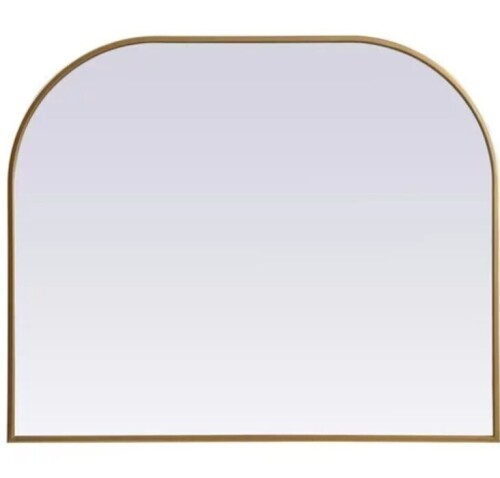 Elegant Lighting Blaire 36 X 30 inch Brass Mirror New In Box $299