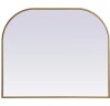 Elegant Lighting Blaire 36 X 30 inch Brass Mirror New In Box $299