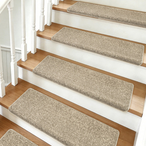 Eider & Ivory&trade; Monterey Non-Slip Bullnose Stair Tread, 30'' L X 9.5'' W, Set of 14 New In Box $299