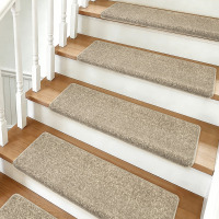 Eider & Ivory&trade; Monterey Non-Slip Bullnose Stair Tread, 30'' L X 9.5'' W, Set of 14 New In Box $299