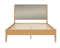 DHP Dacin Wood Bed Frame with Upholstered Headboard, Queen, Beige New In Box (2 Boxes) $499