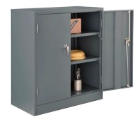 Global Industrial&trade; Counter Height Cabinet, 36"W x 18"D x 42"H, Unassembled, Gray
