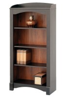 Realspace&reg; Shore Mini Solutions 4-Shelf Bookcase, Antique Black with Cherry Finish New In Box $399