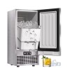 Quyndor 19.5 in. 80 lbs. Outdoor Freestanding Commercial Full Size Cube Ice Maker Ice Machine in Stainless Steel with 22 lb. Bin New Floor Model $799