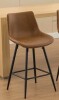 George Oliver Faux Leather Modern Low Back Counter Stool in Whiskey Brown New in Box $299