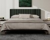 George Oliver Upholstered Platform Bed Frame With Wingback in Black King Size New in Box $599