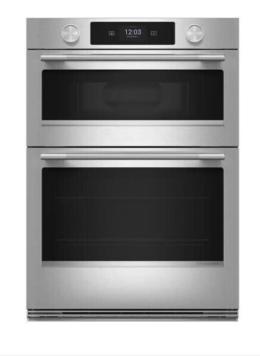 KitchenAid - 30-inch Smart Built-In Electric Double Wall Combination with Microwave and Assisted Cooking Modes - Stainless Steel New $4999