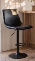 Trent Austin Halima Swivel Adjustable Height Counter Stool with Metal Frame in Black New in Box $299