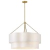 Hinkley Gwen 32" Wide Lacquered Brass 2-Tier Drum Chandelier New in Box $999