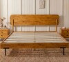 Megsu Frida Solid Wood Bed Frame in King Size Caramel New in Box $699