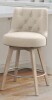 Lark Manor Arleine Swivel 26.7'' Upholstered Counter Stool in Linen New in Box $399