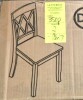 Gracie Oaks Deni 17" Wide Cross Back Dining Chair in Walnut New in Box $299 - 2