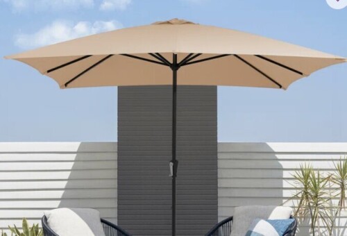 Arlmont & Co Berlena 120'' x 96'' Rectangular Market Umbrella New $299