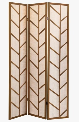 Laurel Foundry Modern Farmhouse Hackler 52'' W x 70.25'' H 3 - Panel Solid Wood Folding Room Divider New in Box $399