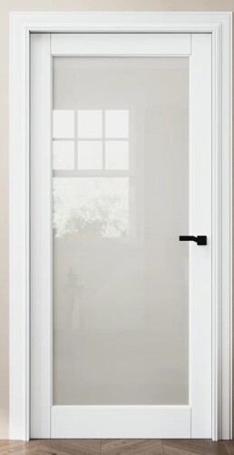 Home Worthy Primed Pantry Door Slab Frosted Glass Solid Manufactured Wood Standard Door For French 36 x 80" $699