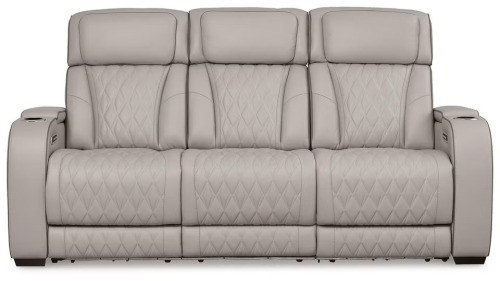 Ashley Boyington Dual Power Leather Reclining Sofa New Floor Model $2999