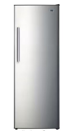 Vissani 24 in. 11 cu. ft. Convertible Auto Defrost Garage Ready Upright Freezer or Refrigerator in Stainless Steel, Energy Star New $899