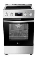 Lanbo 24 in. 4 Burner Elements Freestanding Electric Range in Stainless Steel with Air Fry, Rotisserie and True Convection New Damaged $1099