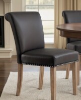 Lark Manor Momordique Nailed Trim Faux Leather Waterproof Upholstered Parsons Dining Chair New in Box $399