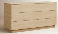 AllModern Mille Wood 6- Drawer Dresser in Oak New in Box $2999