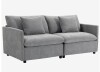 Latitude Run 73&rdquo; Wide Upholstered Sofa for Living Room Large Chenille Sofa with 2 Thick Pillows in Gray New in Box $799